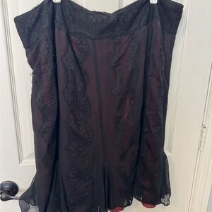 Alfani Black Lace A-Line Skirt